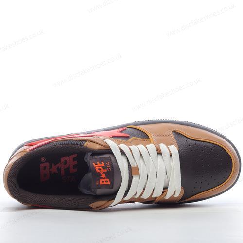 Fake A BATHING APE BAPE SK8 STA Men’s / Women’s Shoes ‘Black Brown Orange’ 1H80191021-BLK