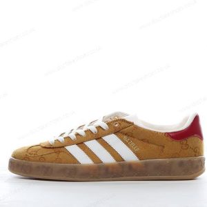 Fake Adidas x Gucci Gazelle Original GG Men’s / Women’s Shoes ‘Brown White Red’ 707868-UWV20-7162