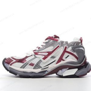 Fake Balenciaga Runner Men’s / Women’s Shoes ‘White Red Grey’ 677403W3RBB9069