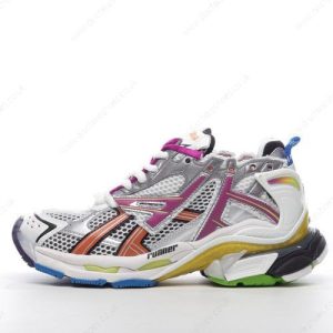Fake Balenciaga Runner Men’s / Women’s Shoes ‘White Silver Purple Orange Black’ 677403W3RB68123