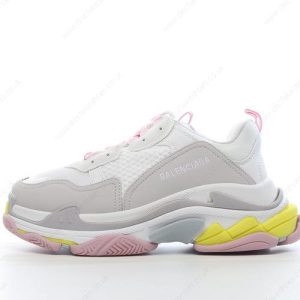 Fake Balenciaga Triple S Men’s / Women’s Shoes ‘Grey White Pink Yellow’