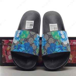 Fake GUCCI GG Supreme Slides Men’s / Women’s Shoes ‘Beige Blue’ 407345-8498