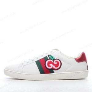 Fake Gucci ACE GG Apple Patch Men’s / Women’s Shoes ‘White Red’ 611376-DOPE0-9064