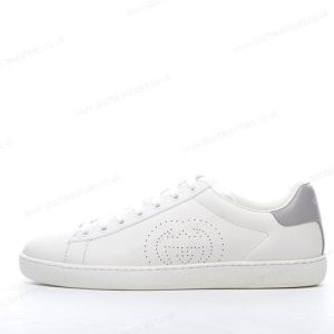 Fake Gucci New ACE Perforated Leather Trainers Men’s / Women’s Shoes ‘White’