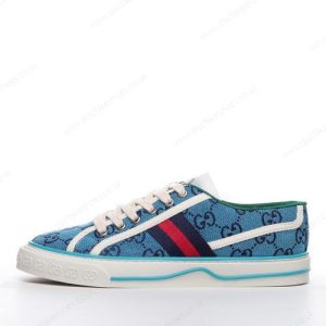 Fake Gucci Tennis 1977 Denim GG Print Men’s / Women’s Shoes ‘Blue White’