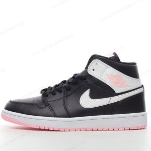 Fake Nike Air Jordan 1 Mid Men’s / Women’s Shoes ‘Black White Pink’ 555112-061
