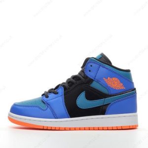 Fake Nike Air Jordan 1 Mid Men’s / Women’s Shoes ‘Blue Black’ 554725-440