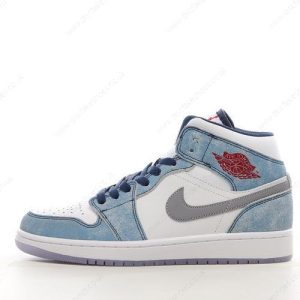 Fake Nike Air Jordan 1 Mid Men’s / Women’s Shoes ‘Blue Red Grey’ DN3706-401