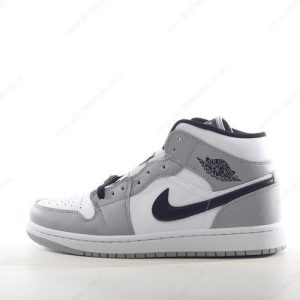 Fake Nike Air Jordan 1 Mid Men’s / Women’s Shoes ‘Grey Black White’ 554725-078