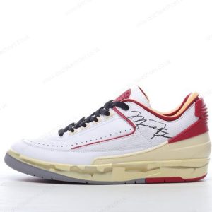 Fake Nike Air Jordan 2 Retro Low SP x Off-White Men’s / Women’s Shoes ‘White Red Grey’ DJ4375-106