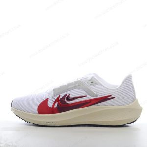 Fake Nike Air Zoom Pegasus 40 Men’s / Women’s Shoes ‘White Silver Red’ FB7703-100