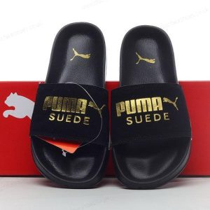 Fake Puma Leadcat Suede Slides Men’s / Women’s Shoes ‘Black Gold’