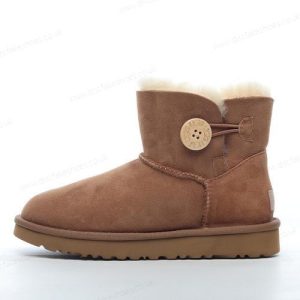 Fake UGG Classic Button Mini Water Resistant Australian Sheepskin Men’s / Women’s Shoes ‘Brown’